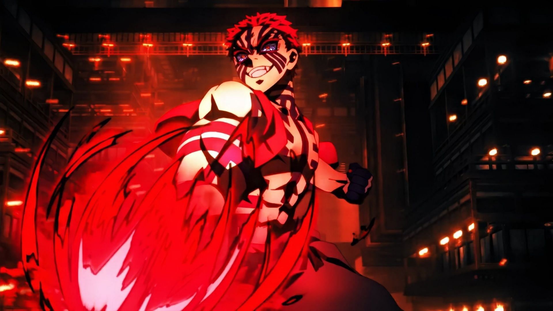 Akaza as seen in the Demon Slayer: Infinity Castle movie (Image via Ufotable)